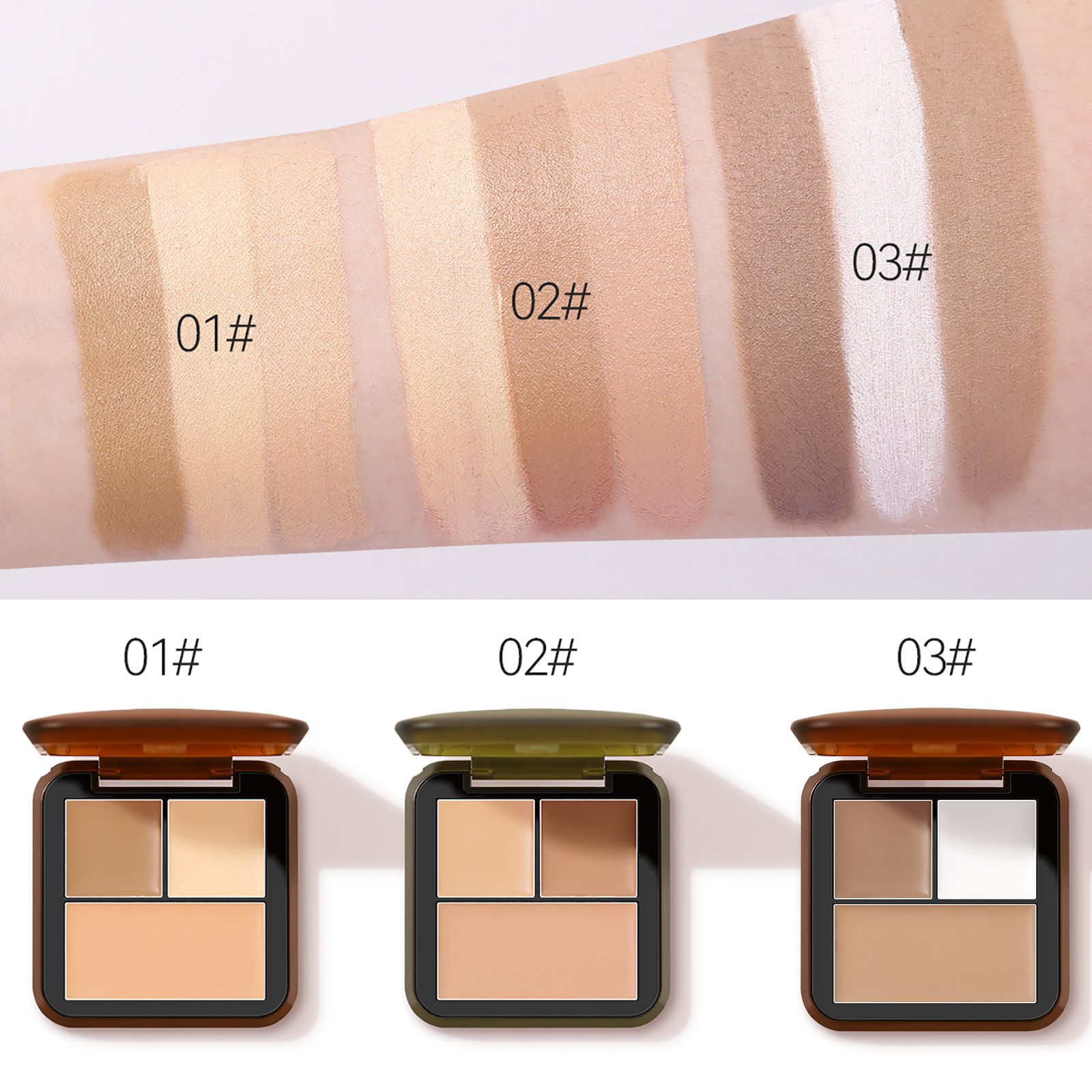 2 Darkening makeup and contouring tray high-gloss contour three dimensional nose shadow repair powder Concealer cosmetics 240627