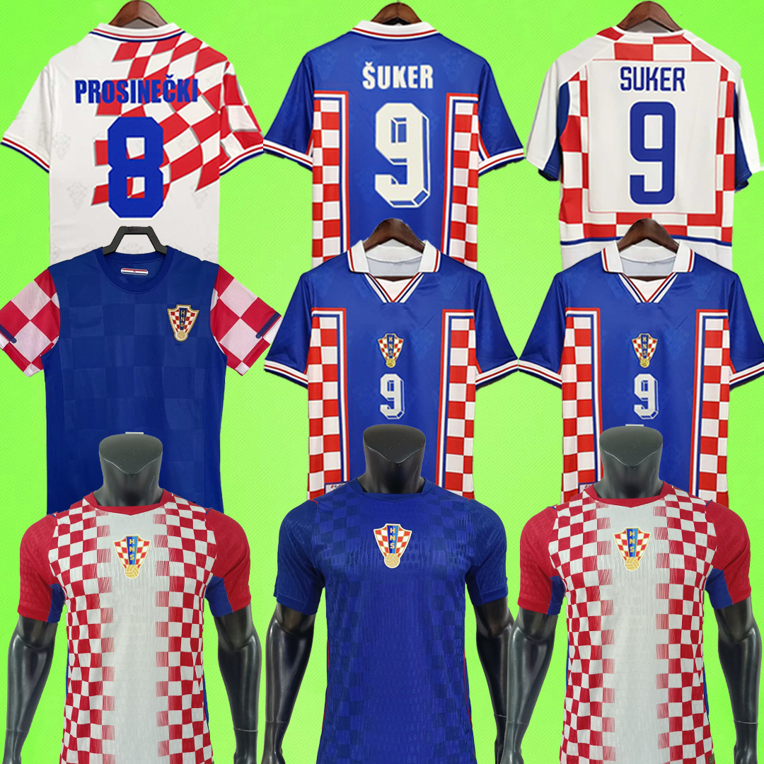 New +Retro Croatia Soccer Jerseys 2026 MODRIC MAJER Croatie GVARDIOL KOVACIC SUKER 1998 2002 Croacia Football Shirts Player Fans version
