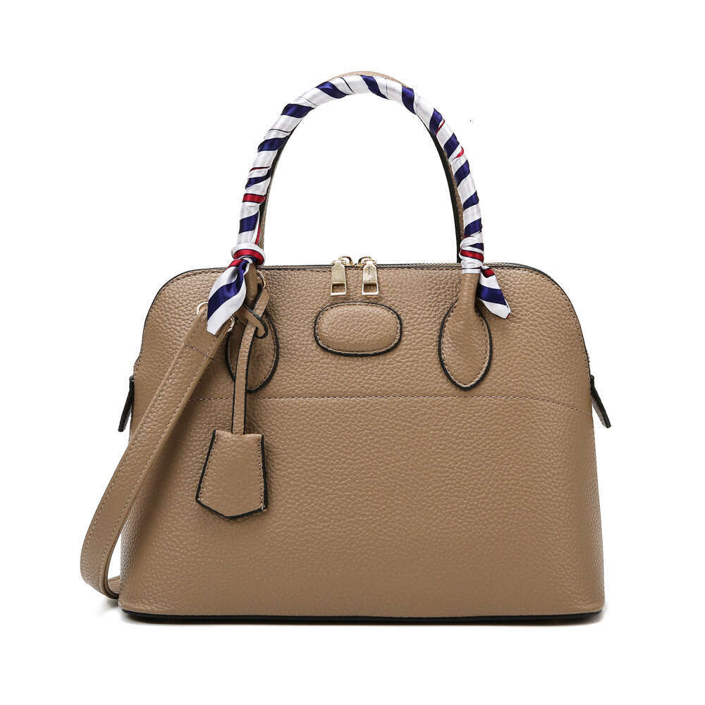Litchi patterned shell new large capacity crossbody single shoulder texture bag, simple and trendy fashion bag