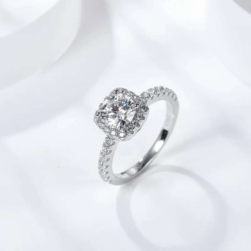 3ct Moissanite Diamond D Color VVS Womens Wedding Rings 925 Sterling Silver 18K Gold Plated Fine Jewery Rings for Women