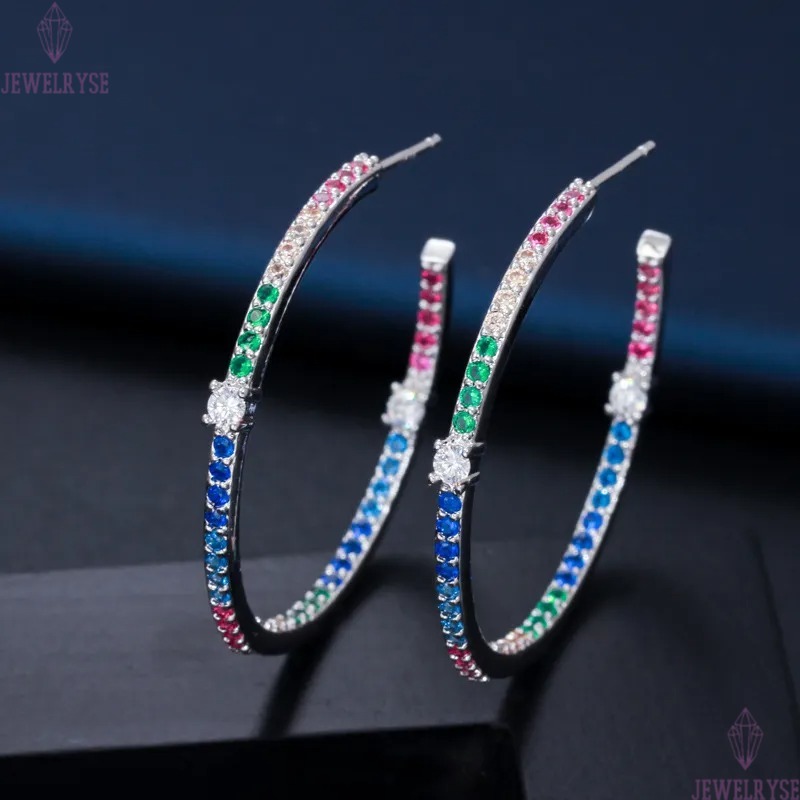 Choucong Handmade Clip Earrings Luxury Jewelry 925 Sterling Silver White Sapphire CZ Diamond Zircon Party Women Wedding Large Earbobs For Lover Gift