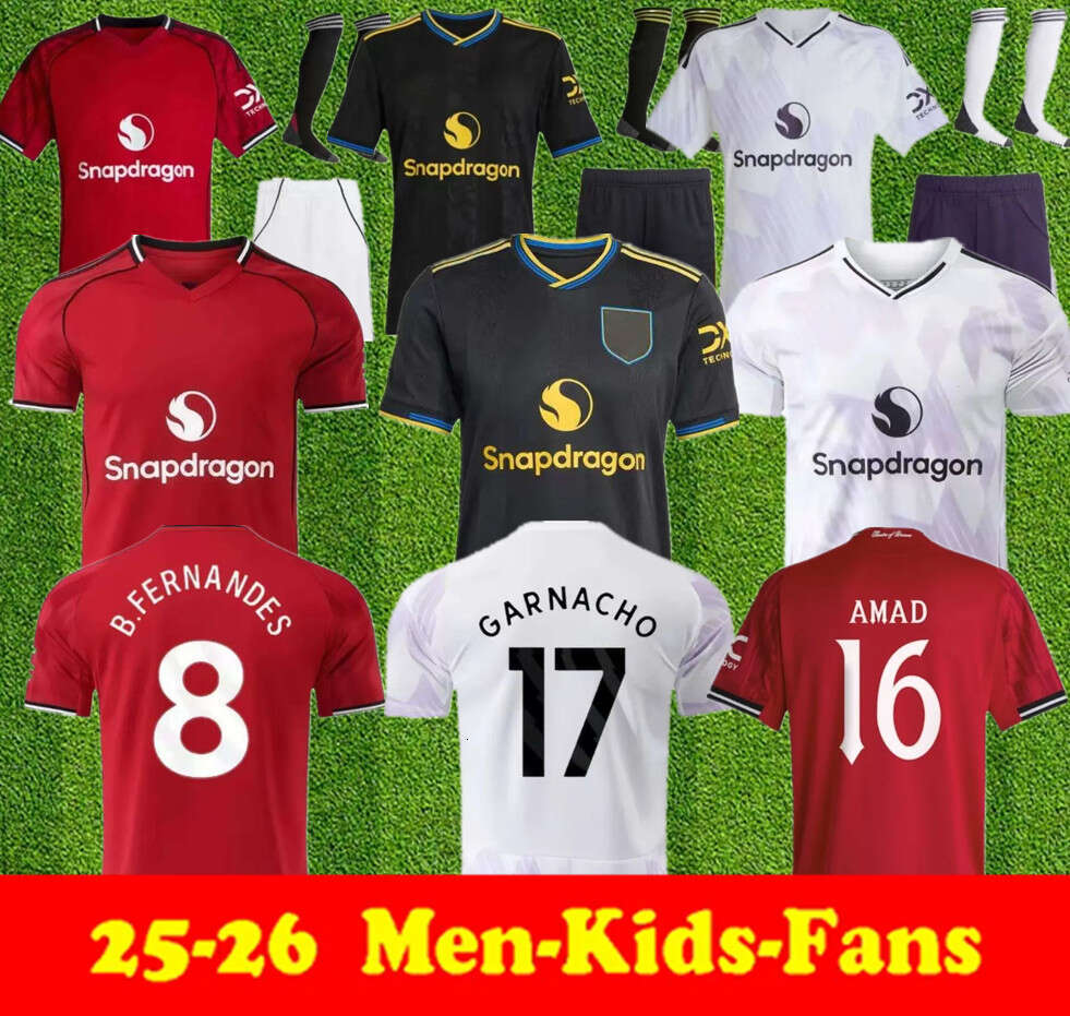 ManUnited 25 26 Manchest er United Soccer Jerseys Sesko CUNHA MBEUMO HOJLUND B. FERNANDES CUNHA men kids kits Retro Utd Tracksuit football shirt