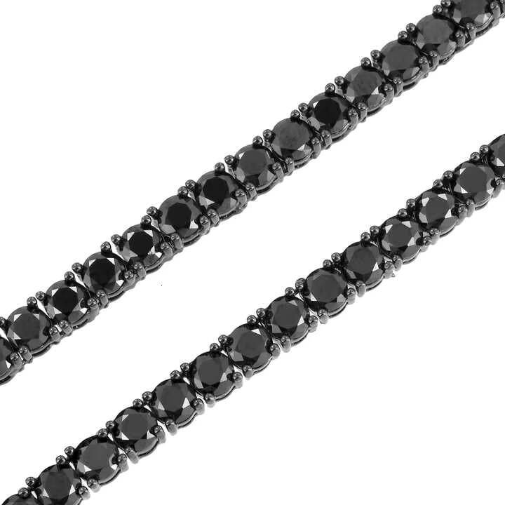 Hot Selling Black Moissanite Cuban Link Bracelet Necklace Gra Certificate Fine Jewelry Sets Rings Moissanite Cuban Link Chain