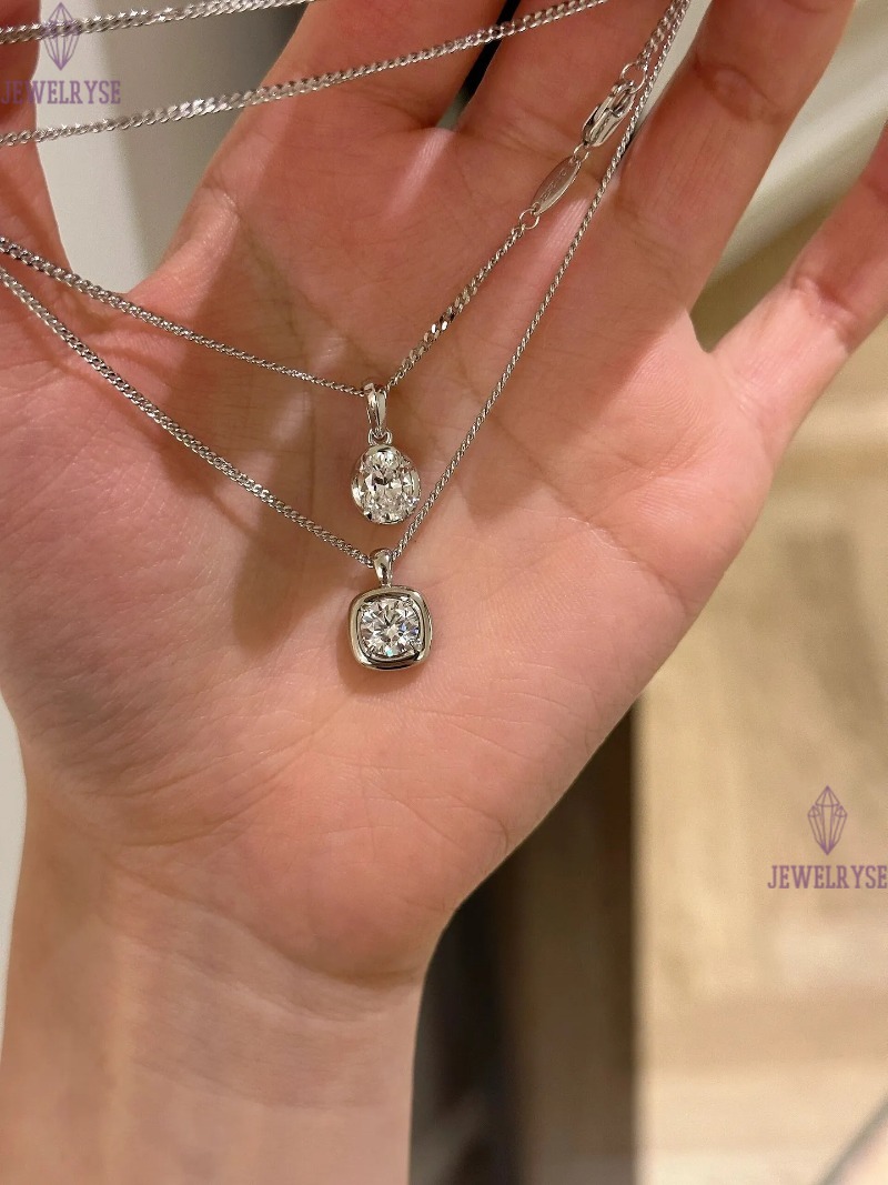 Classical Top Sell Jewelry Heart Pendant Solitaire 100% 925 Sterling Silver White Moissanite Diamond Gemstones Party Women Clavicle Necklace Gift