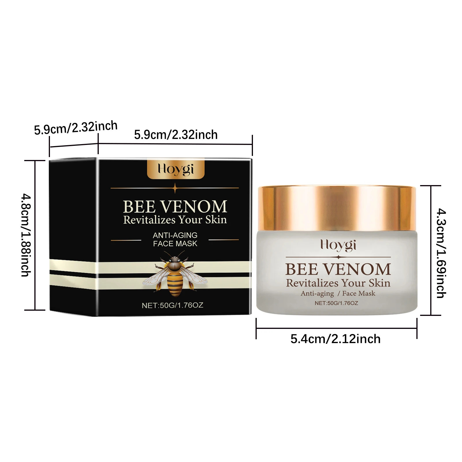 Bee Venom Face Mask Lift Firm Increase Skin Elasticity Fade Fine Lines Smooth Hydrating Skin Care Mask 250430