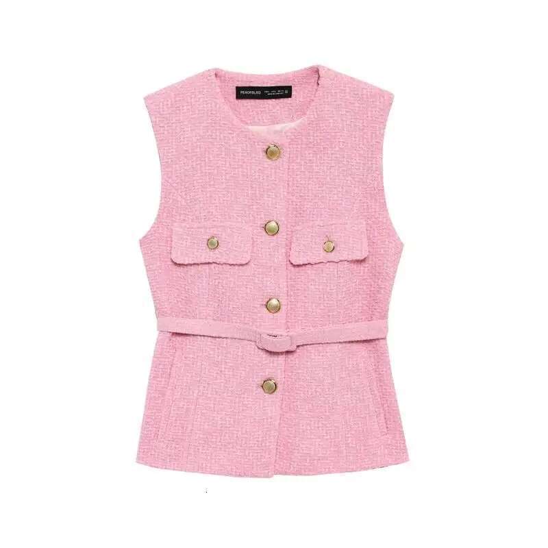 Spring 2025 New Chic Simple Slim Women's Jacket Fashion Youth Elegant Vest