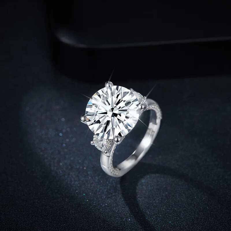 5CT Full Moissanite Diamond Luxury Ring Wedding Rings 925 Sterling Silver 18k White Gold Top Quality Ring for Women New