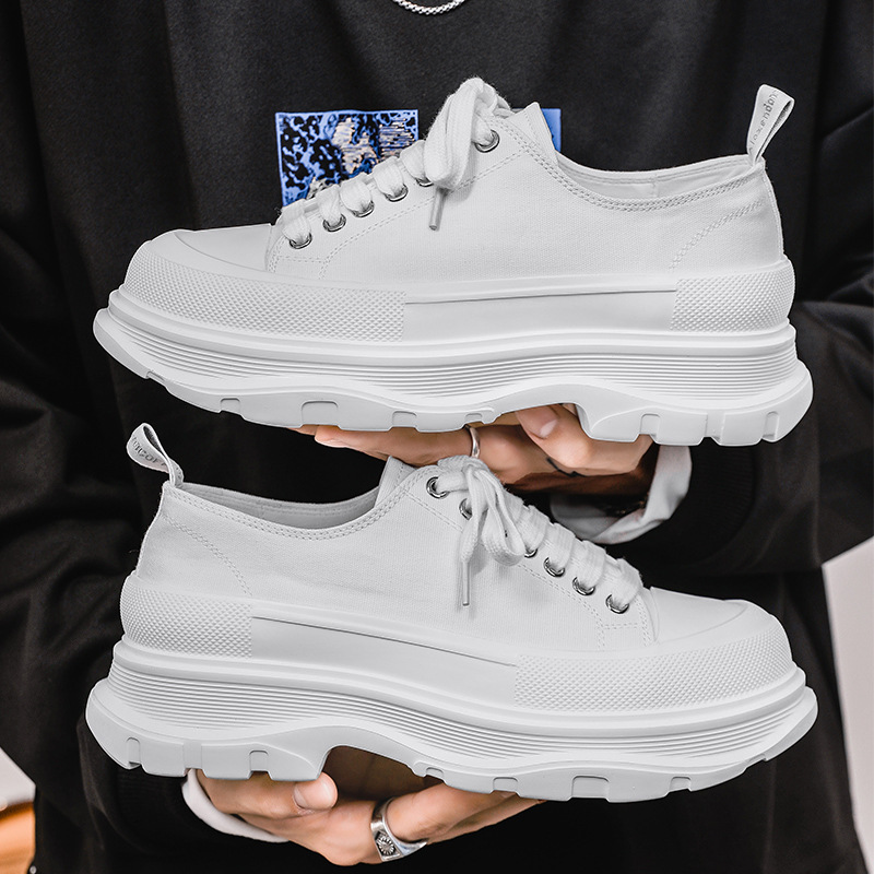 Sponge Cake Thick-soled Shoes Men's Fashionable Leather Designer Shoes Street Dance Casual Shoes