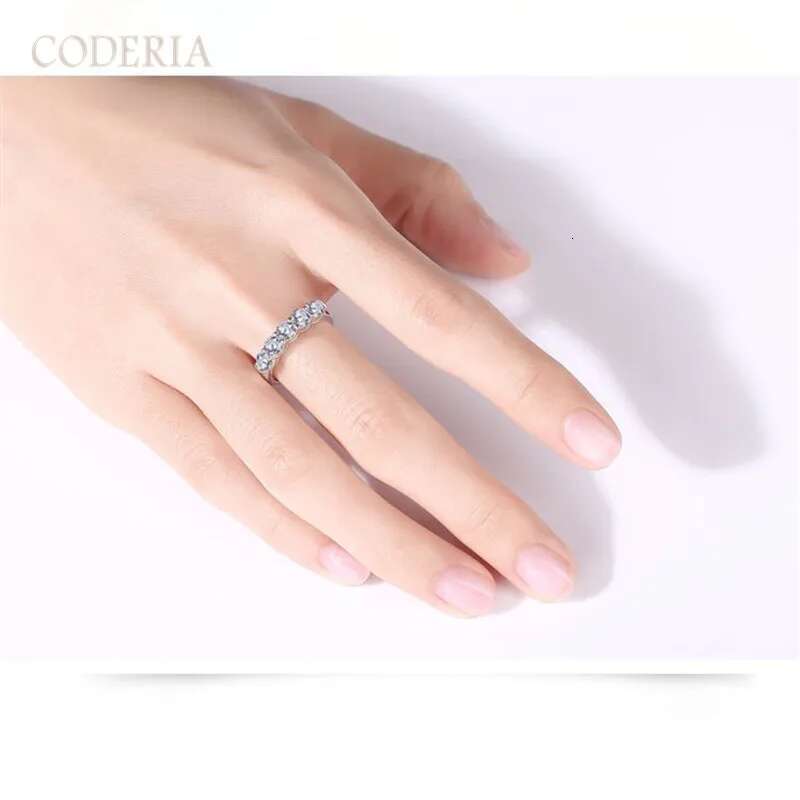 Real Moissanite Ring D Color Diamond Single 0.3CT4MM Total 1.5CT Bright Exquisite Party Ring Luxury Sterling Silver Jewelry