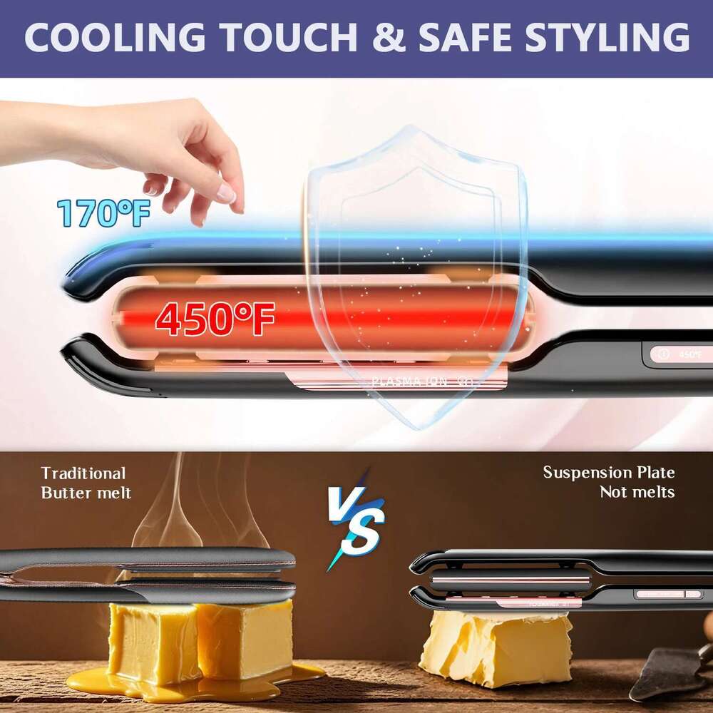 Straighteners Air Suspended for Care and Professional Insulation Ceramic Plates Salon Hair Styling Tools free shipping