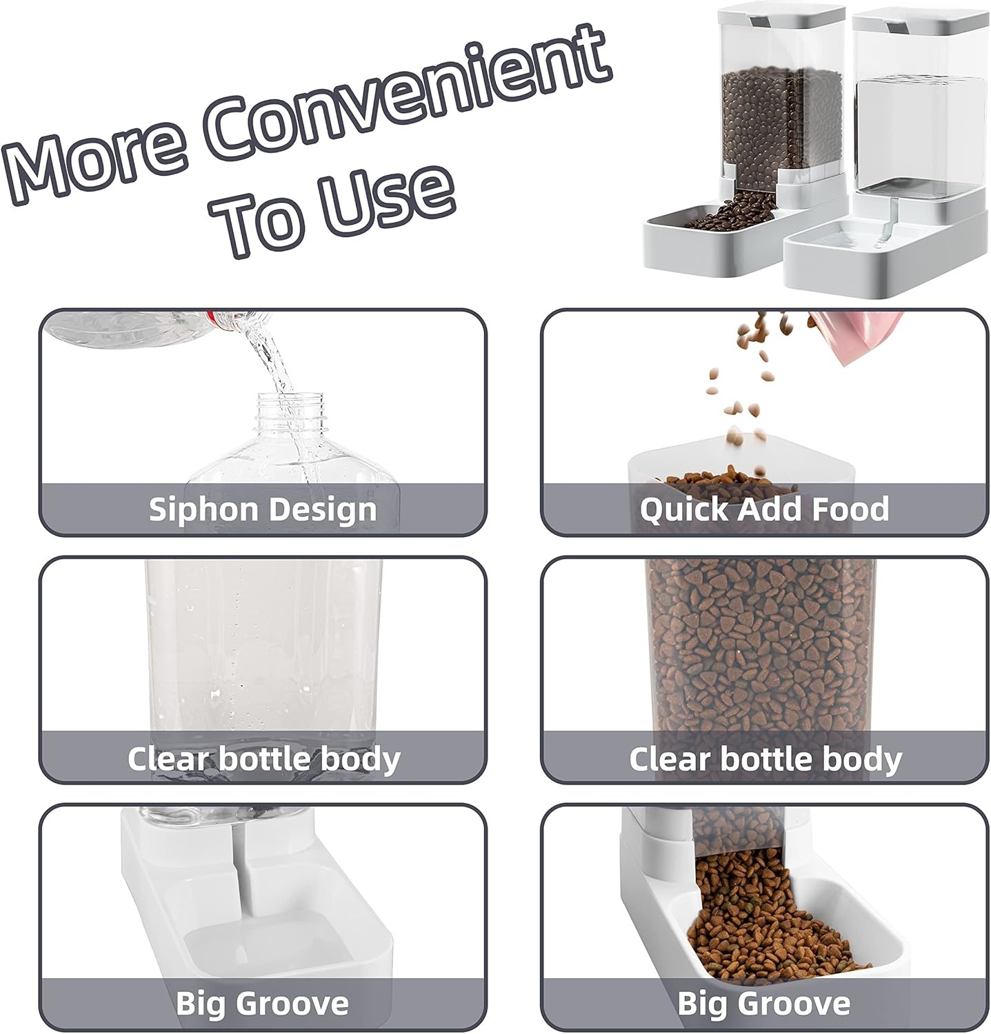 Summer Plastic Transparent Large Capacity Automatic Pet Feeding Tools, 1/2pcs Pet Food Feeder & Water Dispenser, Dog&Cat Feeding Supplies for Home Use