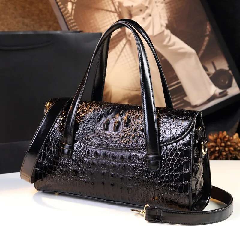 Spring and autumn new leather crocodile-print mother's handbag banquet dress versatile one-shoulder cross-body women's bag