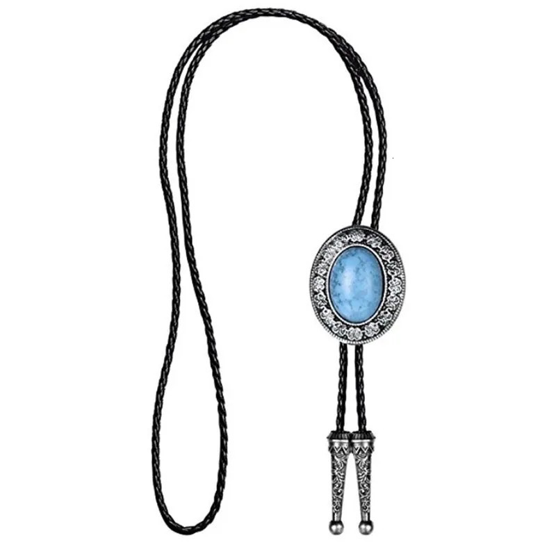 agate stone bolo tie American western cowboy bolo tie mens shirt collar decoration trend 250430