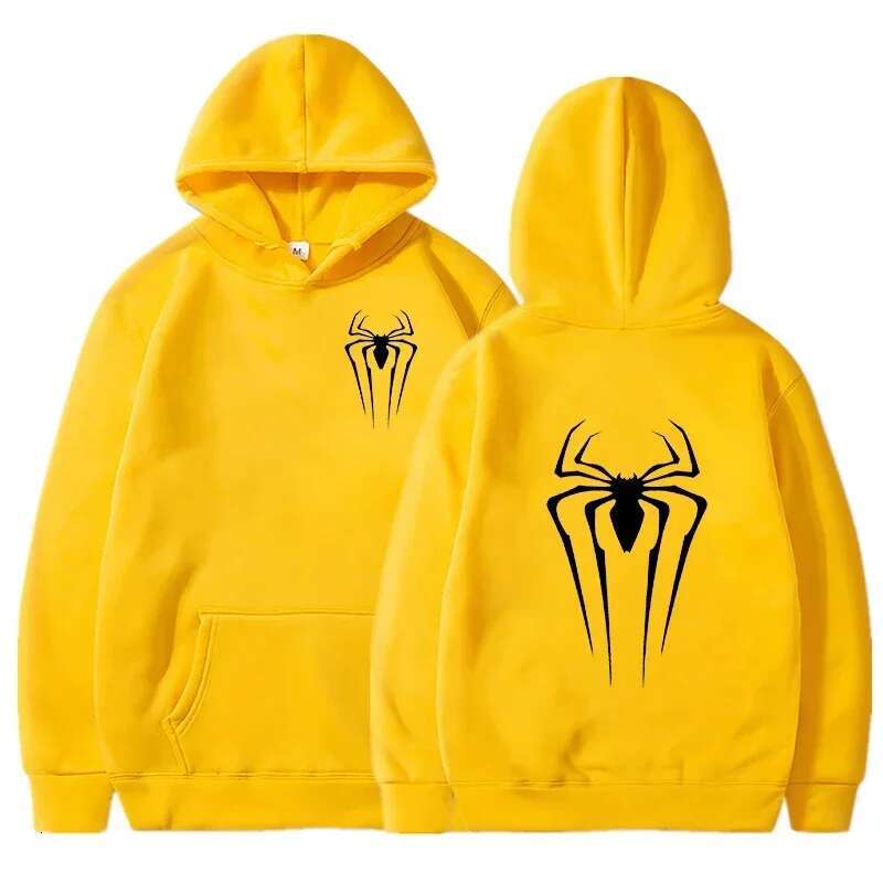 New Men's Women's Pullover Street Print Sweatshirt Spider Pattern Autumn and spring Loose Hoodie fashion clothing women