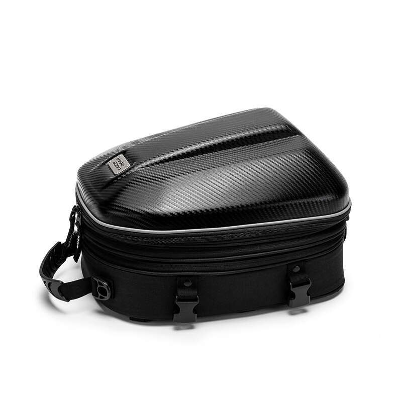 Motorcycle multifunctional hard shell rear end seat bag, knight motorcycle riding equipment, double shoulder helmet backpack, large capacity