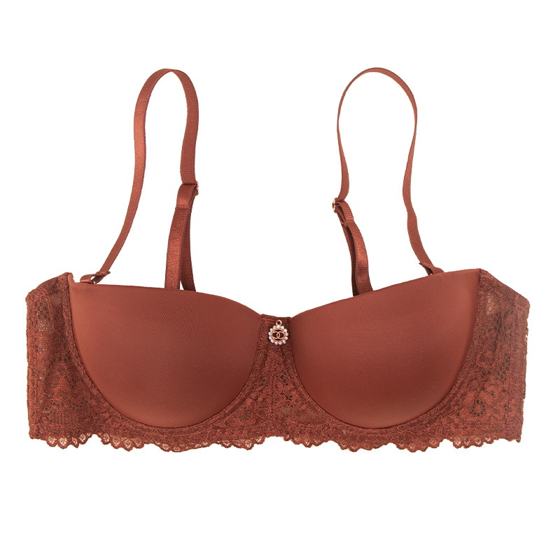 Glossy Feminine Undergarments Featuring Lace Edges And Breast Support From Steel Accents