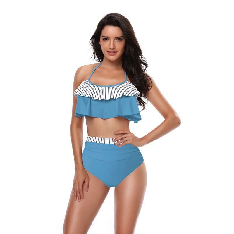 European American sexy high waist split women's model manufacturer bikini wholesale swimsuit 2025 new style chic and elegant clothing