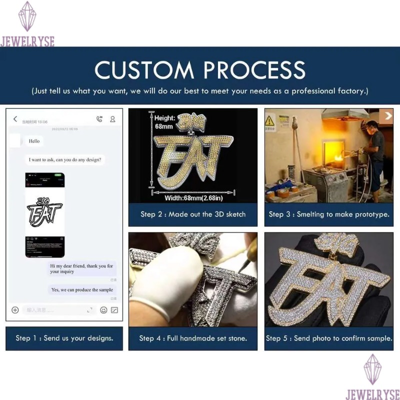 necklace moissanite chain designer jewelry cuban link chain for men stainless steel plated gold 20MM wide 3 row diamond hip hop mens prong iced out ch