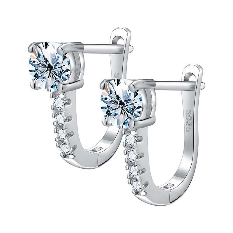 KNB Luxury 0.5ct Certified Moissanite Wedding Earrings for Women Gift Lab Diamond Real 925 Sterling Silver Original Fine Jewelry