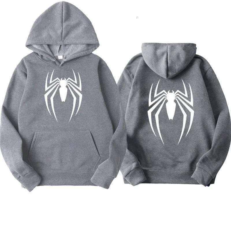 fashion New Street Fashion Spider Print Sweatshirt Fleece Ladies Casual Funny Loose Hoodie spiderman Men's clothing fashion clothing women