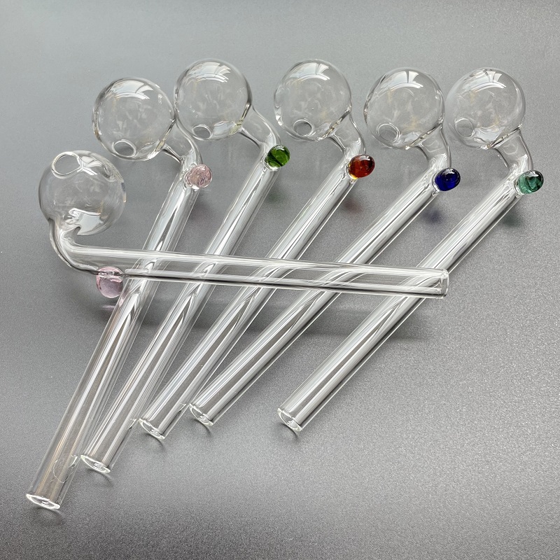 5.6 Inch Glass Oil Burner 30mm Big Ball Bowl Smoking Pipe with 1.5mm Thick Straw Tube no logo 9410a - view 3