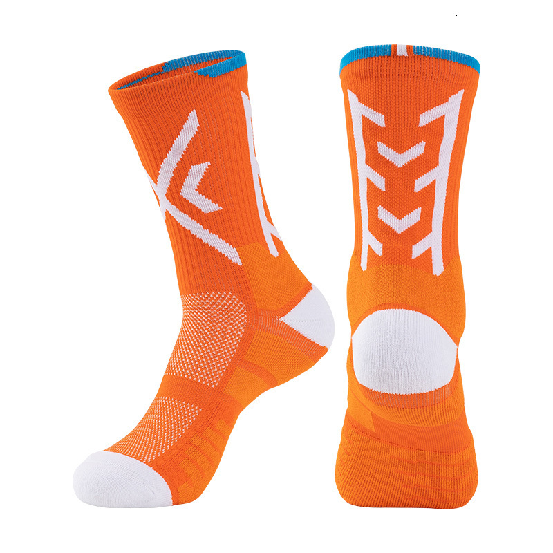 Basketball socks for men, mid length, summer high top socks, marathon, professional running, elite, towel bottom, American style, breathable