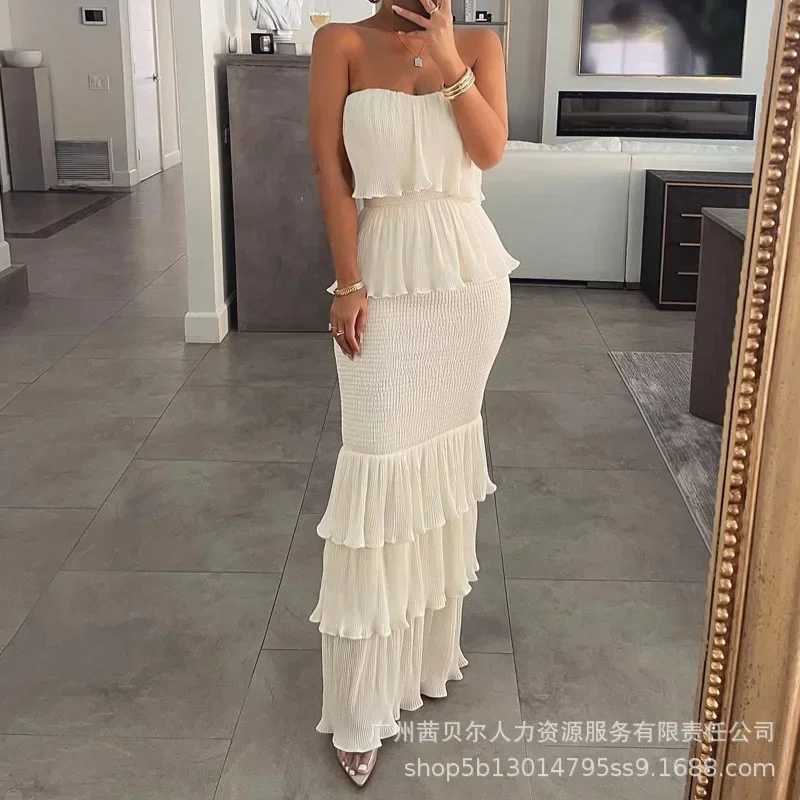 Fashion Summer Womens Clothing 2023 New Style Pipe Top Folded Edge Womens Clothing W250430