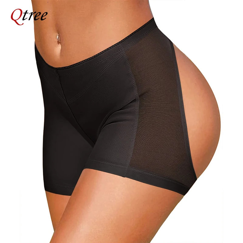 Qtree Hip Boosting Weight Loss Underwear Womens Shaping Boots Enhancer Shorts Abdominal Control Waist Trainer Shape 250430