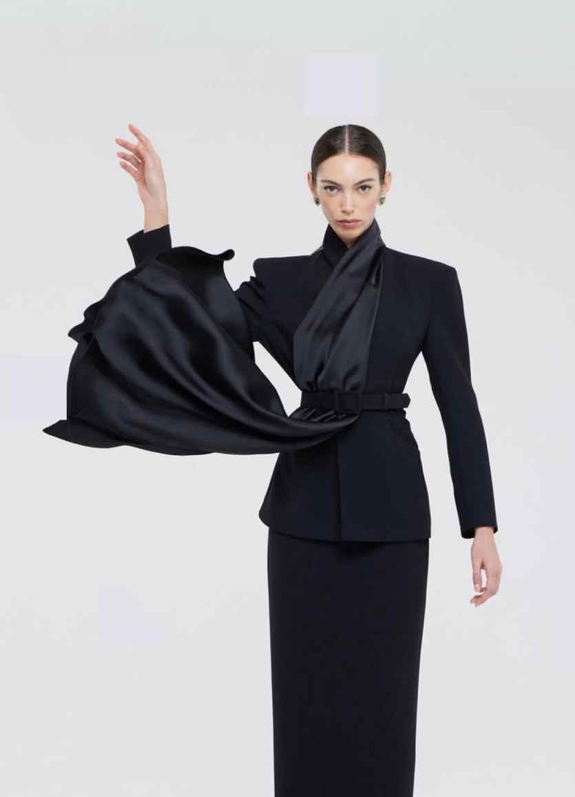 Fashion Show Women Dress Suits 2 Pieces High Neck Neck Ladies Wear Blazer Prom Birthday Party Customized Jacket Sets