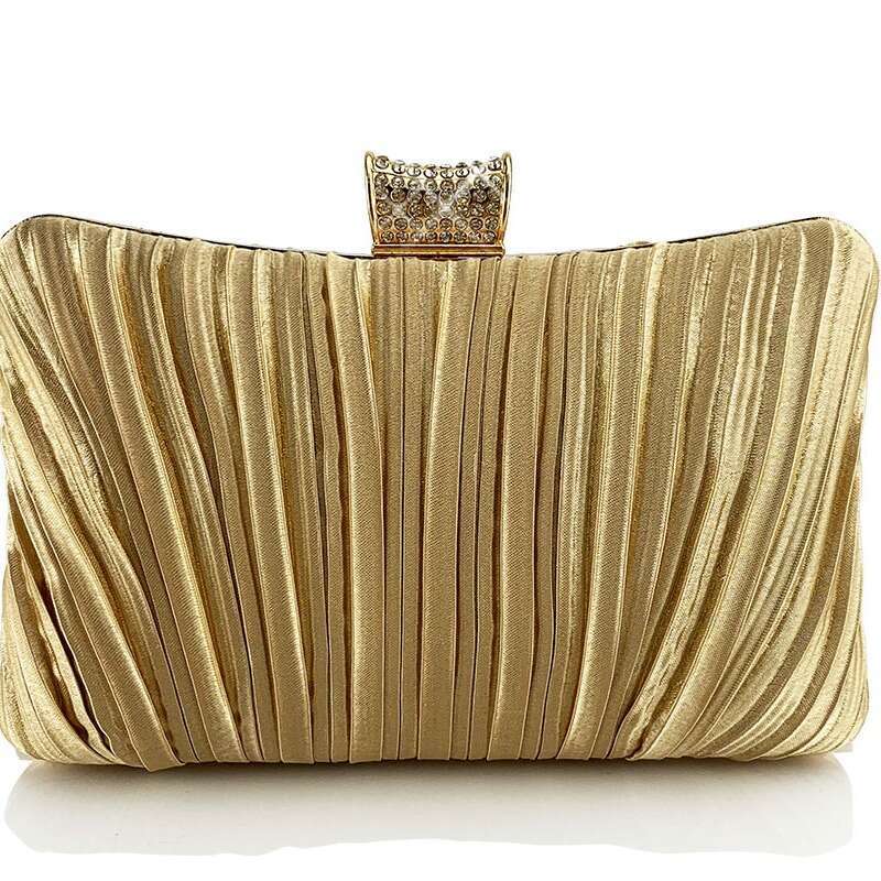 Dinner Bag Ruffle Drill Bit Dinner Dress Cheongsam Elegant Muse Hand Held Crossbody Women S Bag KQ