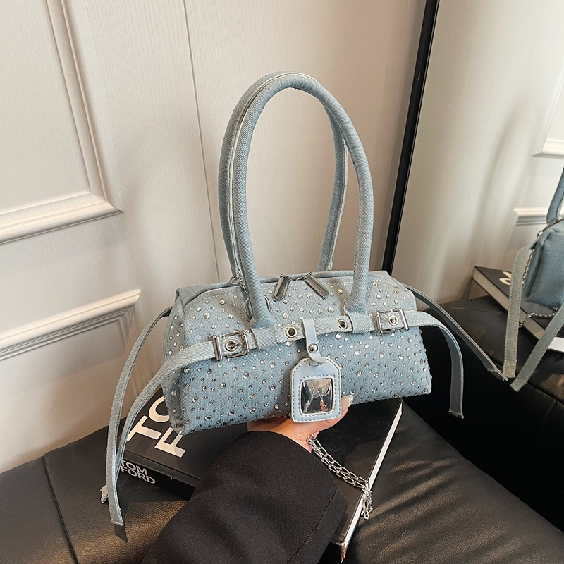 designer bag Fashion Handheld Saddle for Women 2025 Spring New Style Trendy Rivet Chain Single Shoulder bag Crossbody Bag