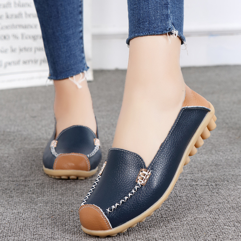 Bean Women S New Spring Summer Leather Surface Waterproof And Anti Slip Cow Tendon Soft Sole Casual Versatile Mom Shoes Ddmysaturn