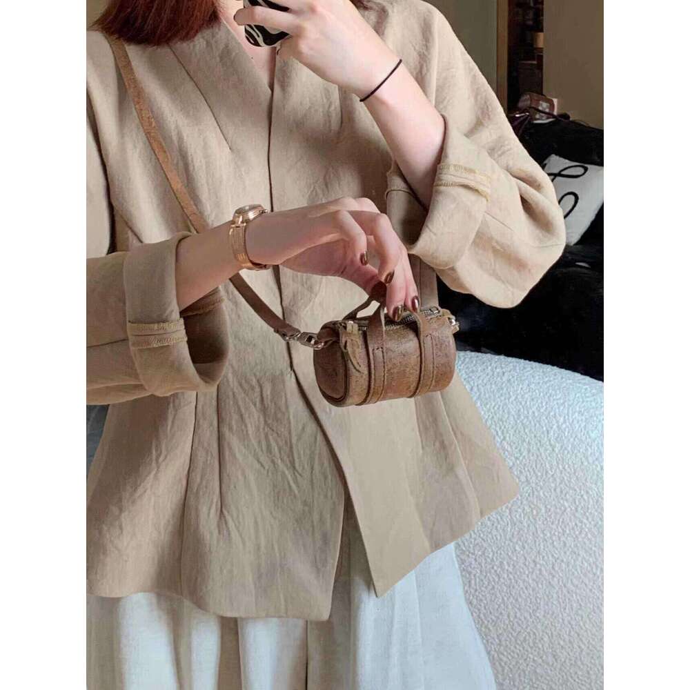 Cross Body for Women Elegant shoulder crossbody mini bag exquisite hanging neck high-end cylindrical Hand Bags with Shoulder strap