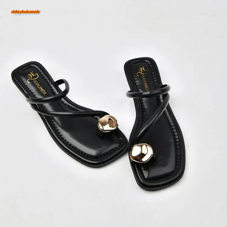 Women Slipper Woman Summer Flat Heel Roman Shoes Low Heels Sandals Footwear 2024 Women's Gladiator Open Toe Beach Ladies ddmykukumalu