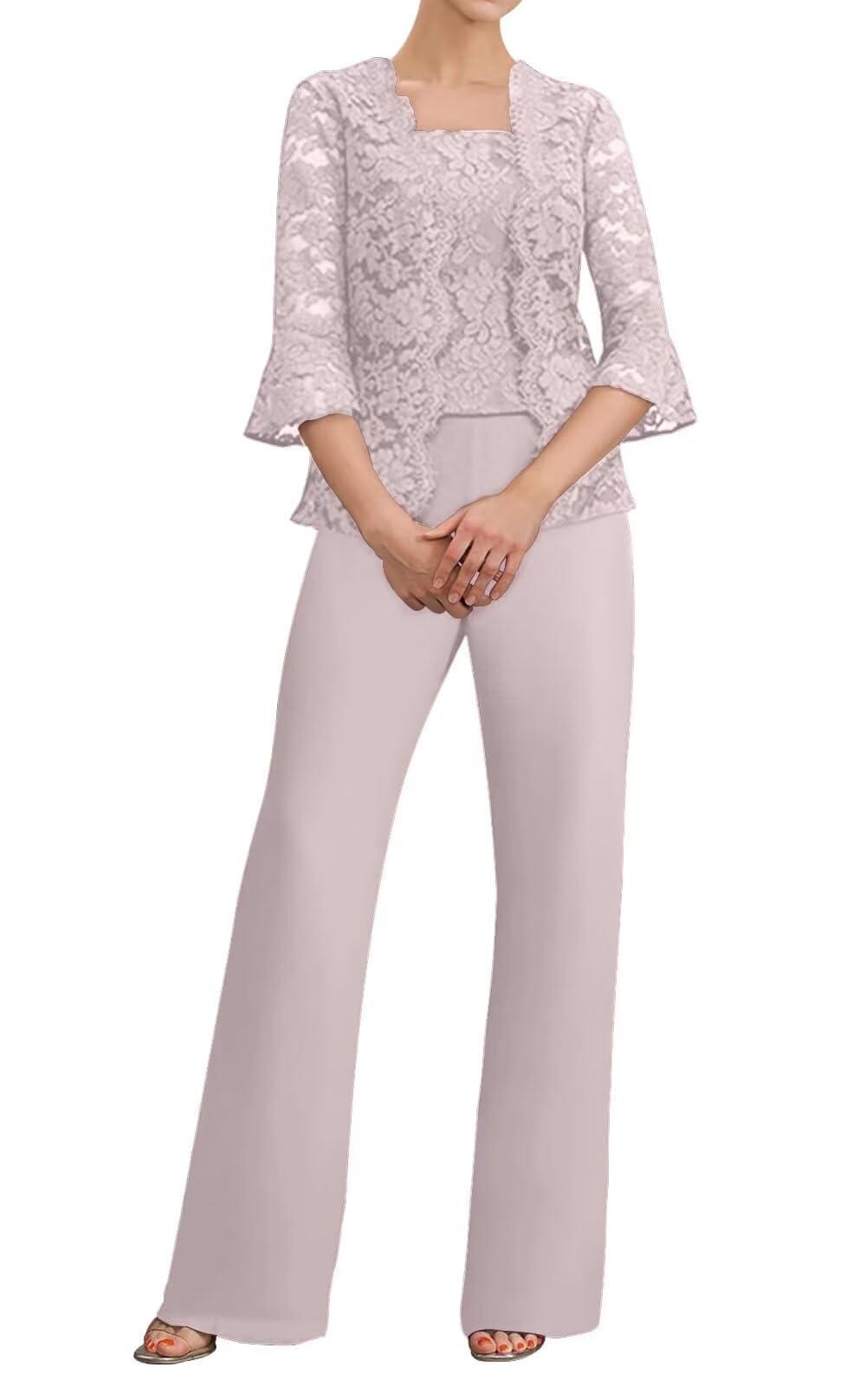 Pantsuits Women's Wedding Jumpsuit 3 Pieces Mother of The Bride Dresses Pant Suits with Jacket for Wedding