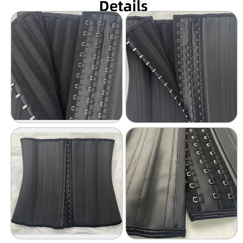 25 bone tight corset waist trainer latex body shape female abdominal hem Slimming belt model shoulder strap weight loss 250430