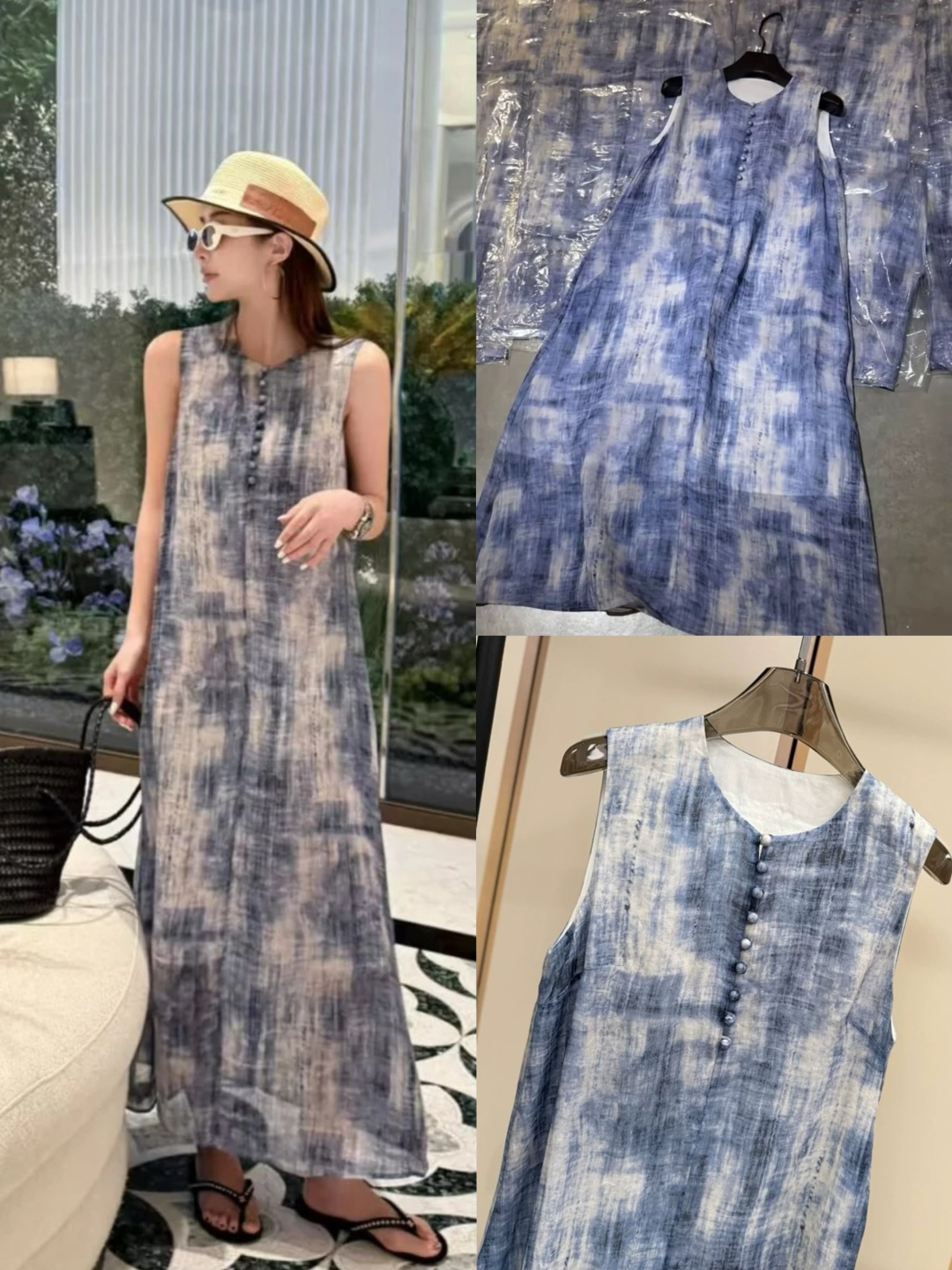 2025 Sleeveless round neck loose fit Fashion Week Show Customized Fashion Tailored clothing womens Fashion Paris.M311