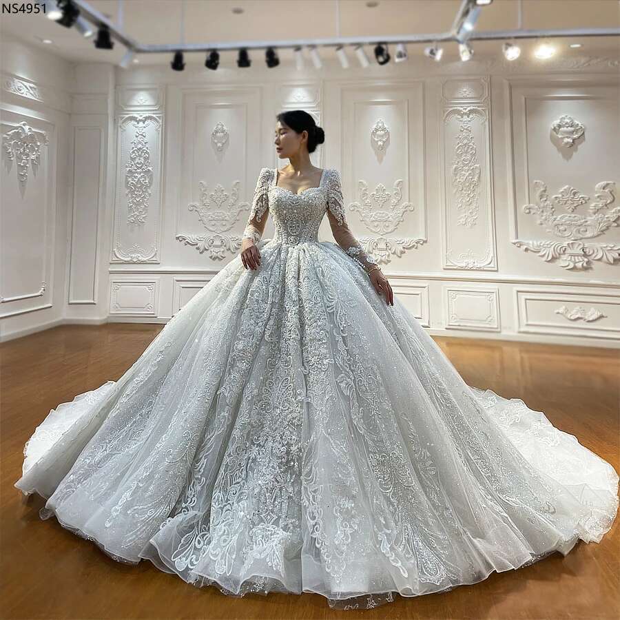 Customized Ns4951 Full Beading Princess Wedding Dress 2025 New
