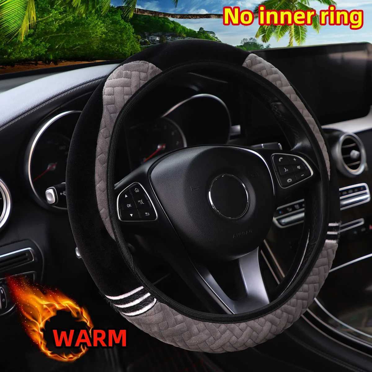 Warm hand plush bear cartoon cat car no inner ring steering wheel cover auto parts 14.5-15 inches H25430