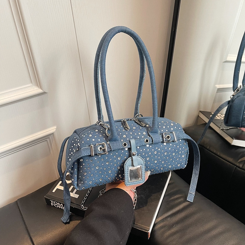 designer bag Fashion Handheld Saddle for Women 2025 Spring New Style Trendy Rivet Chain Single Shoulder bag Crossbody Bag