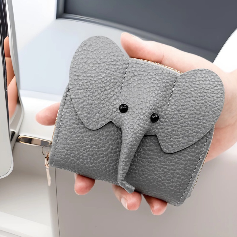 Designer Wallet New Fashion Cute Simple Exquisite Multi Position ID Elephant Style Organ Card Bag Mini Wallet Luxury Wallet Key Pouch