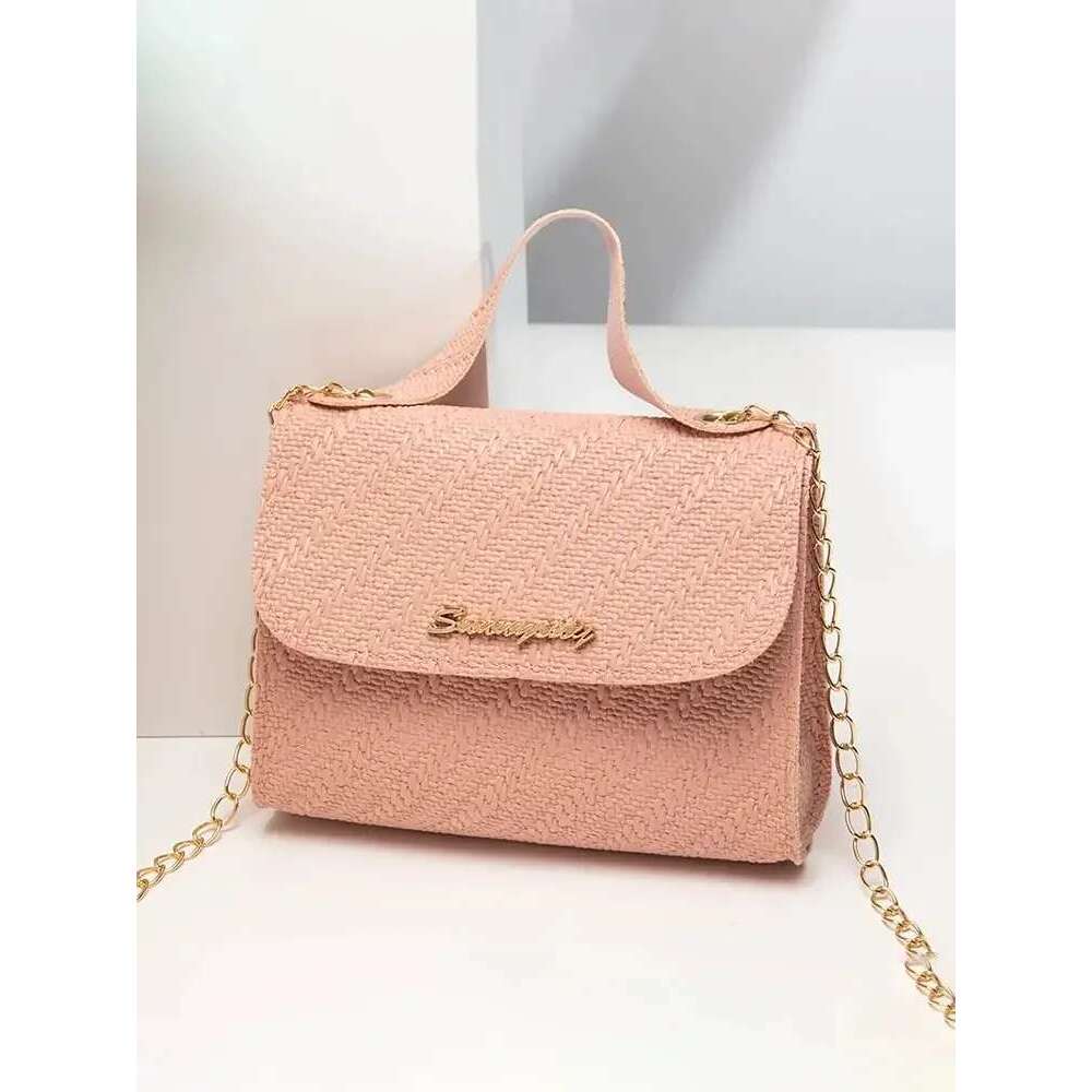 Eming Chain Square PU Leather Large Capacity Shoulder Crossbody Cell Phone Bag for Women purses and handbags