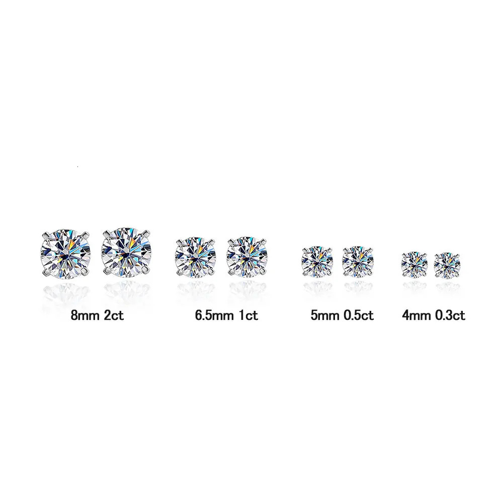 KNOBSPIN Earring 0.2-2ct D VVS1 GRA Certified Lab Diamond 4 Claw s925 Sterling Silver Stud Earrings for Women Man 250420
