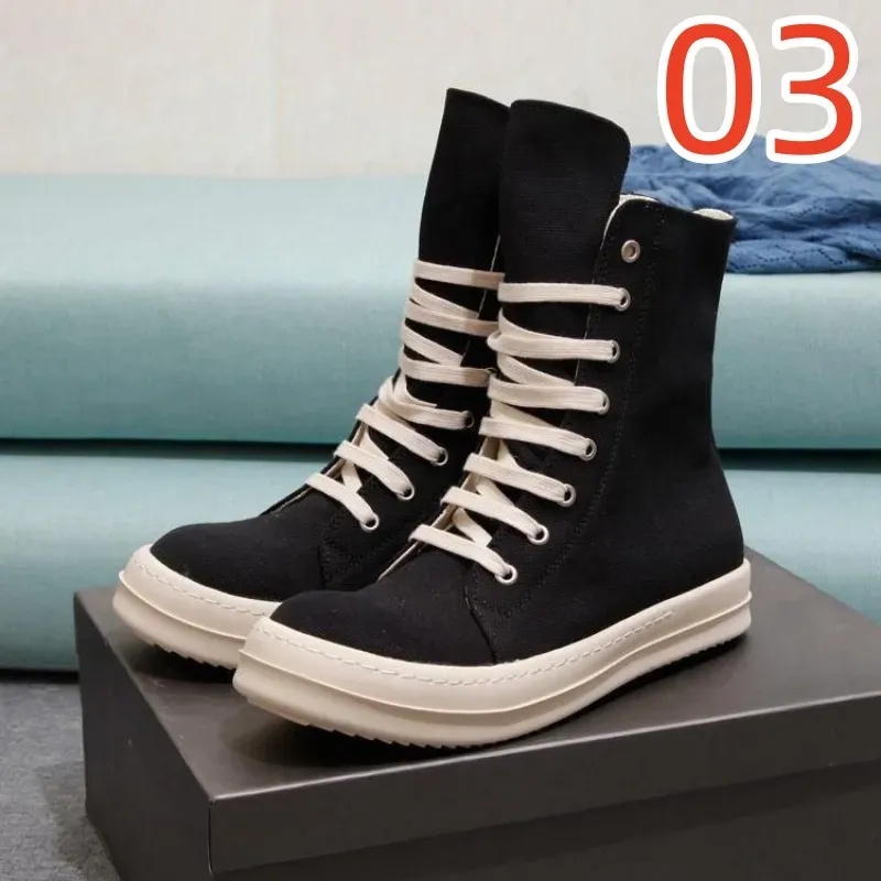 BOOTS Ro Owenes designer shoes boots mens RO Low-top sneakers trainers high top leather boots winter boots rubber soled shoes low top runner sneaker shoes 35-48