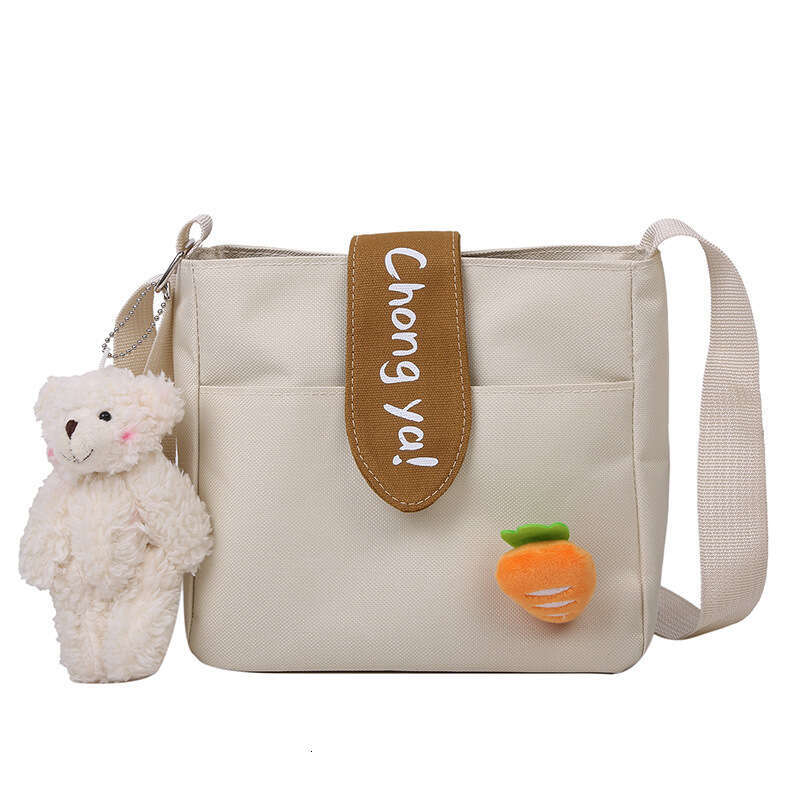 Summer canvas ins super popular women's fashion student backpack Korean version cute single shoulder diagonal cross small square bag