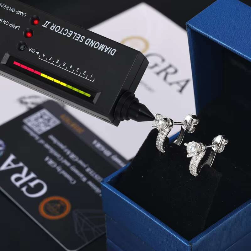 Unique Design Detachable 925 Sterling Silver With Gold Plating Moissanite Diamond Stud Earring Hypoallergenic and Durable Style