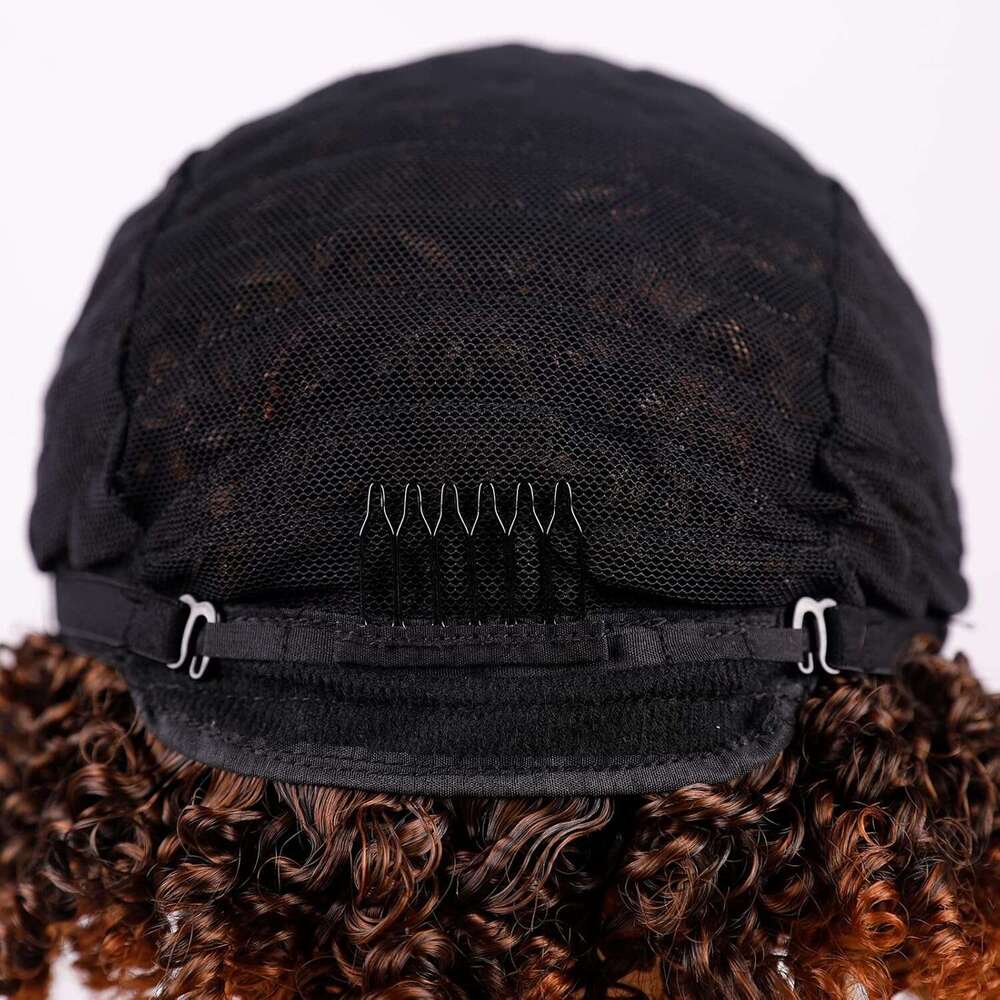 Unonet Black Women, Soft Breatable Synthetic Curly Wigs, Short Afro Wigs for Woman Cosplay Daily Party Use (1BT30)