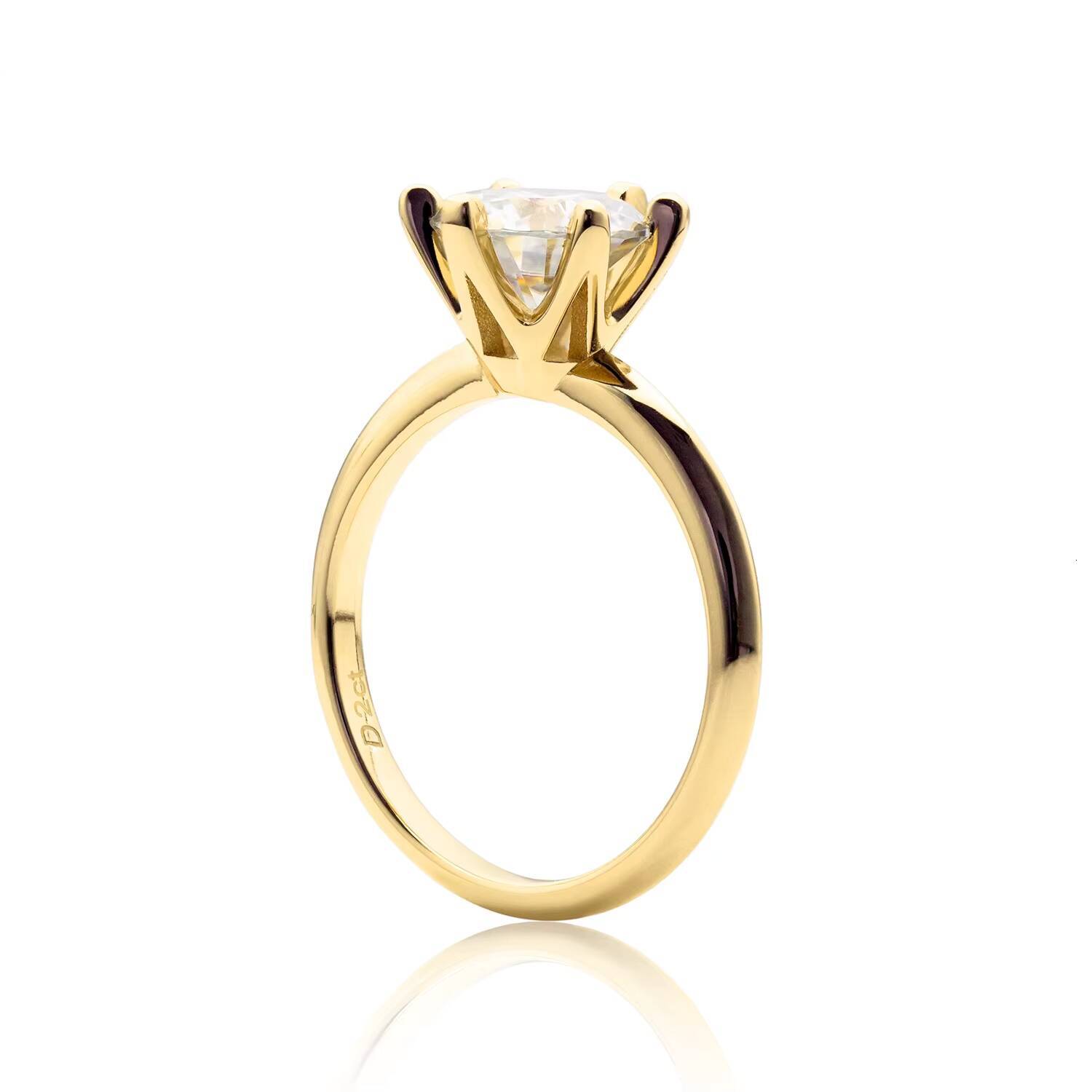 KIBO Jewelry Custom 2ct Moissanite Ring Rose Gold Jewelry 10k 14k 18k Solid Gold Rings