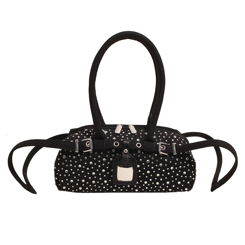 designer bag Fashion Handheld Saddle for Women 2025 Spring New Style Trendy Rivet Chain Single Shoulder bag Crossbody Bag
