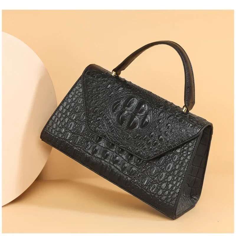 New Alligator Women's Leather Handbag Fashion Crossbody Shoulder Simple Small Square Bag